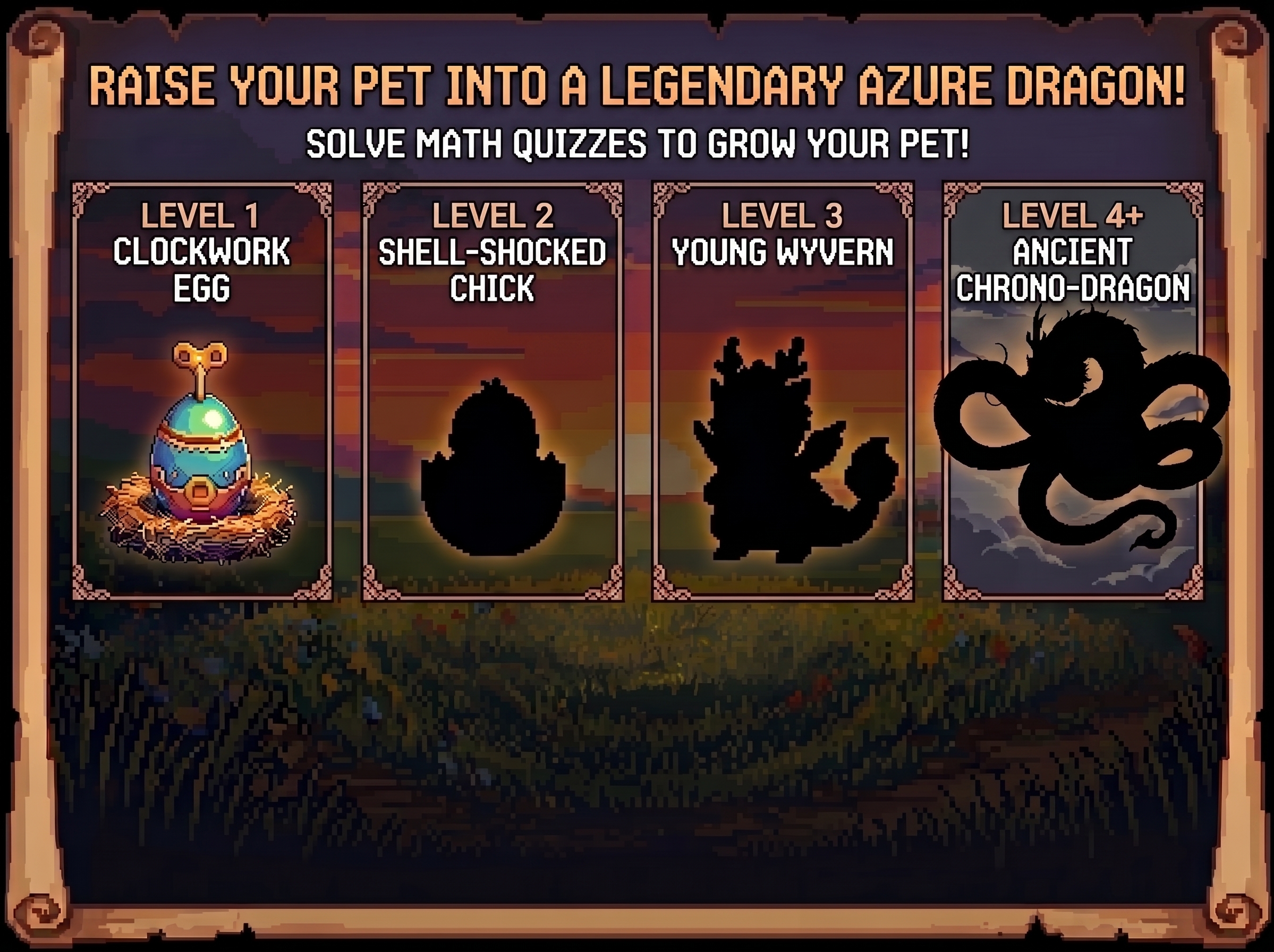 Mathgotchi Pet Growth System - Hatch and Evolve Animal Friends
