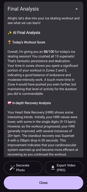 ChronoFit AI Workout Analysis